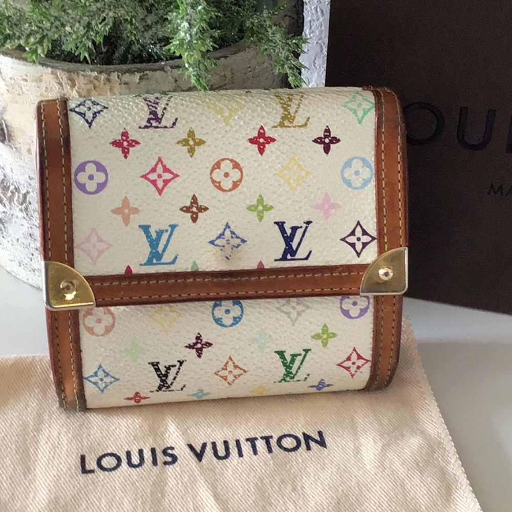 Louis Vuitton White Multicolor Wallet